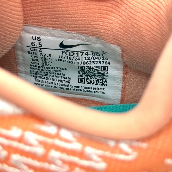 Nike Sabrina 2 Apricot Orange Basketball Shoes Sz 6.5 New FQ2174-801 - Picture 4 of 11